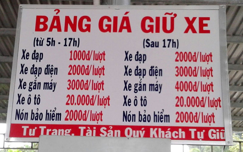 Phí gửi xe